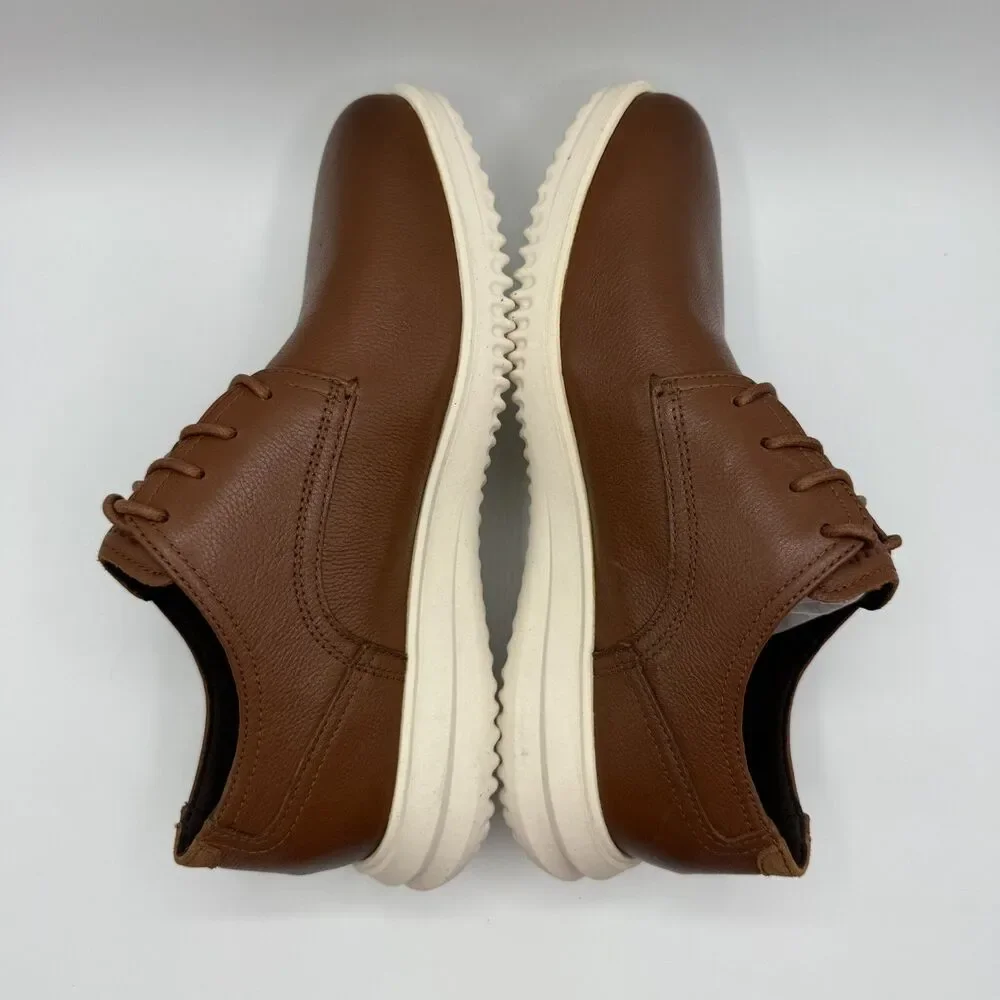 Cole Haan Plain Toe Oxford British Tan Leather Men Size 8